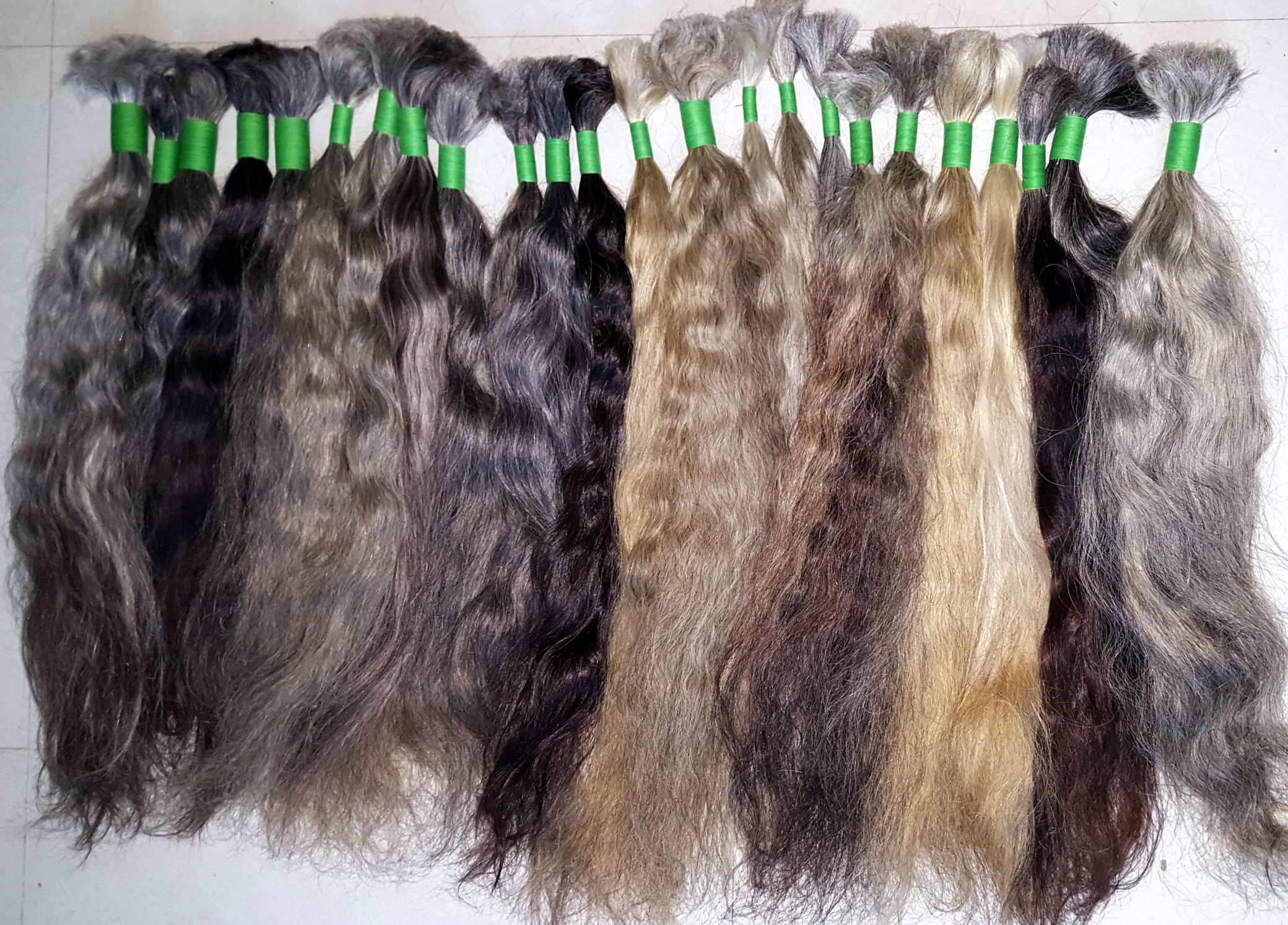 Temple Virgin Remy Grey Hair